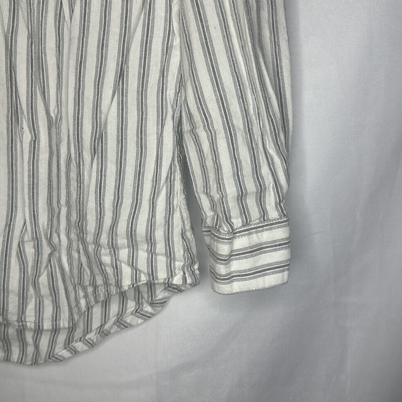 Japna 100% cotton button down stripe shirt (L) - Picture 5 of 6